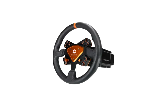 simucube-tahko-round-orange-edition-simucube-2-wheelbase-bundle image 1