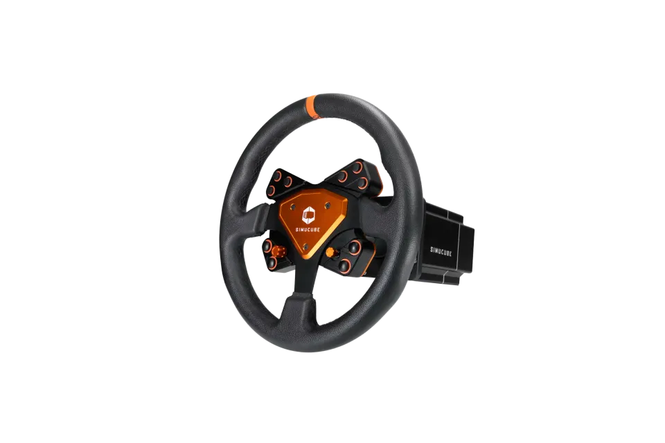 simucube-tahko-round-orange-edition-simucube-2-wheelbase-bundle image 1