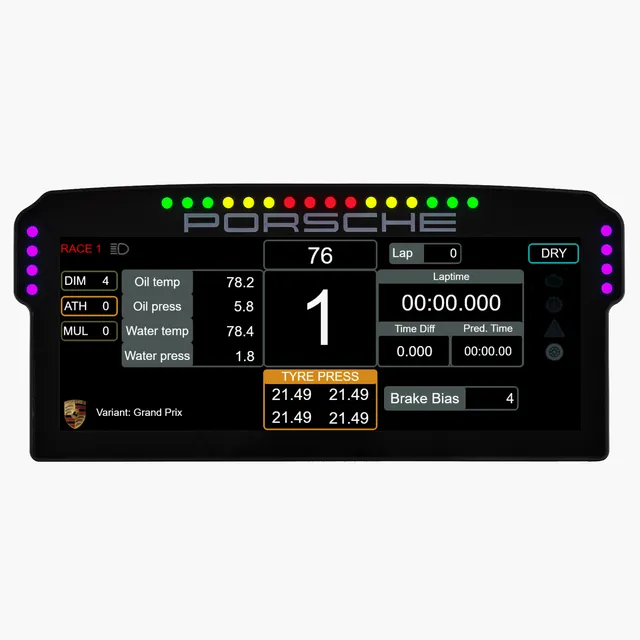 sim-lab-grid-porsche-911-gt3-cup-dashboard-display-unit-10-3-zoll-ddu image 1