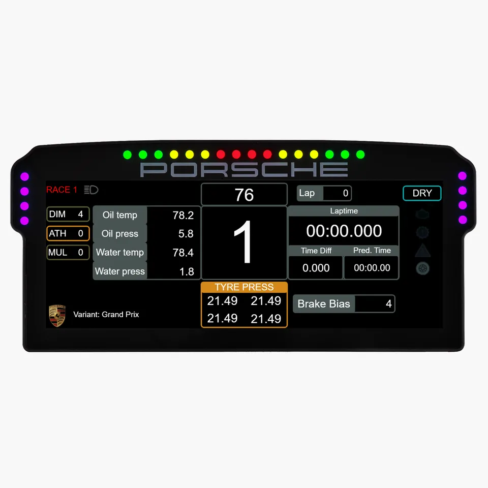 sim-lab-grid-porsche-911-gt3-cup-dashboard-display-unit-10-3-zoll-ddu image 1